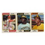 1974 Topps Baseball Cards, 3 Cards