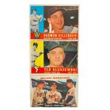 1960 Topps Baseball Card Trio