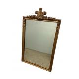 Wall Mirror with Gilt Decor, 33 Inches