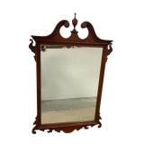Mahogany Mirror with Broken Arch Top