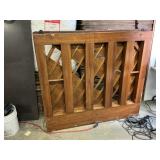 Wooden backboard to a player piano, 55 inches