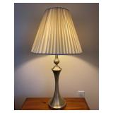 Pair Metal Base Lamps, 34.5 Inches