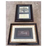 Two Framed Decorative Prints