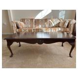 Wood Coffee Table with Cabriole Legs
