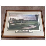 1995 Linda Hartough Golf Print, Framed