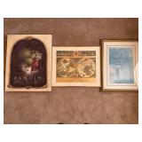 Three Framed Decorative Artworks