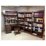 Desk, Chair, and Bookcases with Books