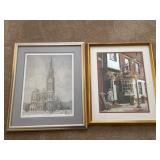 Two Matted and Framed Prints