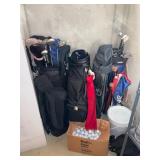 Golf Clubs, Bags, and Balls