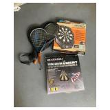 Lot: Dartboards and Racquets
