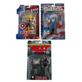 3 Pristine Marvel & Fighting American Action Figur