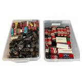 Two Bins of Electron Tubes, 30L Each