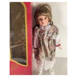 Porcelain Collectible Doll, 15 Inches Tall