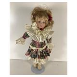 17-Inch Porcelain Doll with Floral Outfit