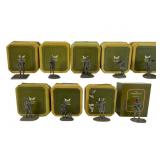 Nine Franklin Mint Pewter Figurines