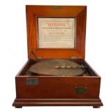Antique Coin-Operated Regina Disc Music Box &Disks