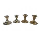 Two Pairs of Weighted Sterling Candleholders