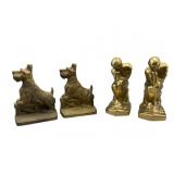 Two Pairs of Cast Metal Bookends