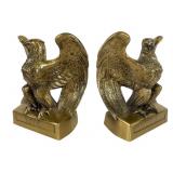 Pair Brass Clad PMC 1776 Eagle Bookends