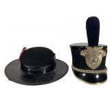 Two Military Dress Hats with Insignia