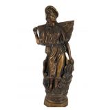 Brass/Bronze Fisherwoman Statue