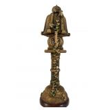 Japanese Carved Antler Okimono Sculpture