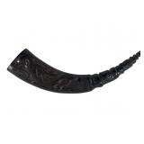 African Carved Wooden Horn