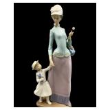 Lladro #1353 Lady with Girl Figurine