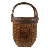 Woven Chinese Rice Basket with Handle