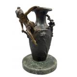 Auguste Moreau Style Art Deco Bronze Vase