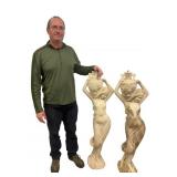 Pair 48 IN. Rebecca at the Well Sculptures