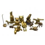 13 Brass Animal Figurines