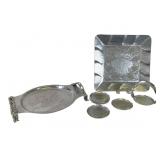Hand-Wrought Aluminum Serving Items