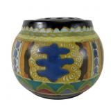 Gouda Pottery Vase with Flower Frog