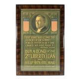 WWI 2nd Liberty Loan Poster in Frame