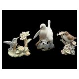 Royal Copenhagen, Lladro & Otagiri Bird Figurines