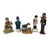 Decorative Decanters, Cowboy Nutcracker & Figurine