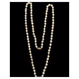 14k Gold Genuine Pearl Necklace