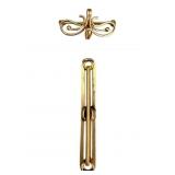 Two 10k-14k Gold Pin Accessories