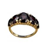 14K Gold Ring With Garnets
