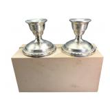 La Pierre Weighted Sterling Candle Holders