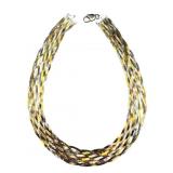 Triple-Toned 925 Braided Necklace