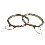 2 Sterling Silver Hollow Cuffs