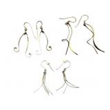 3 Pairs of Silver, Gold Earrings