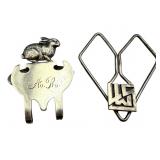 Sterling Silver Money Clip and Bookmark