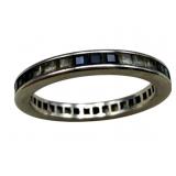 14k Sapphire And CZ Band