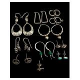 10 Pairs 925 Earrings Plus 1 Single