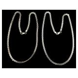2 Sterling Silver Link Necklaces