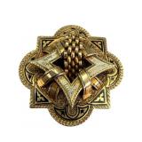 14K Victorian-Era Enamel Dual Brooch