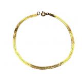14K Gold Flat Link 7-Inch Bracelet